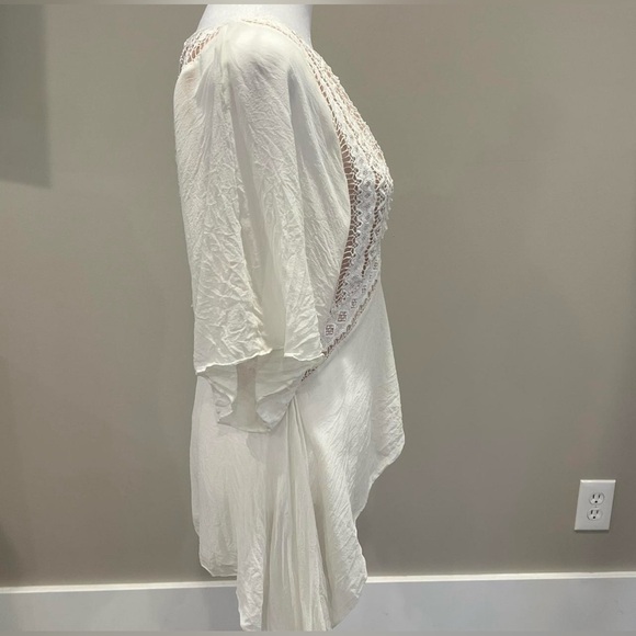 BCBGMaxizaria XS Elegant Cream Lace Women's Top cottagecore fairycore whimsy - Picture 4 of 8